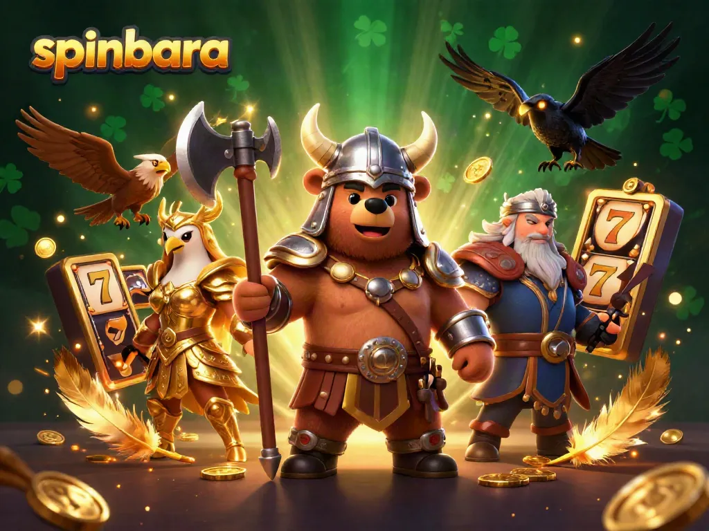 Engage in thrilling gameplay at spinbara with dynamic slot reels and vibrant characters.